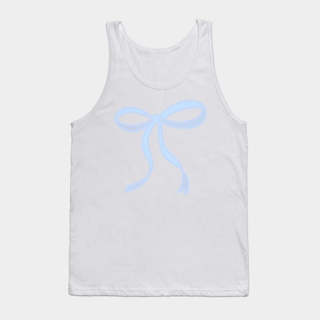 Cute Coquette baby blue ribbon bows repeating pattern seamless girly aesthetic this is me if you even care Tank Top by JuneNostalgia